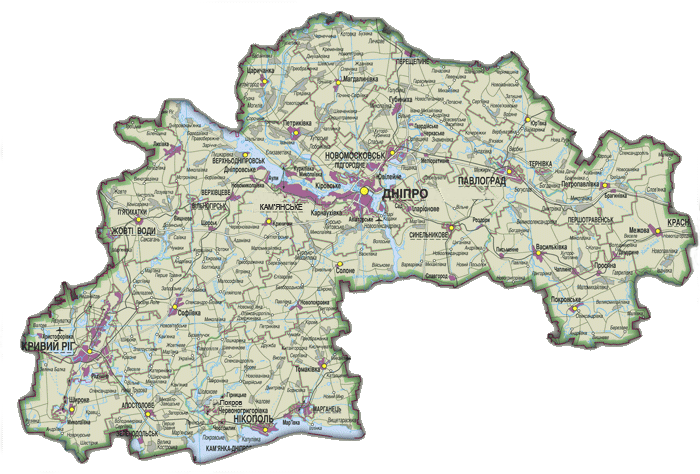 Карты Днепропетровской области