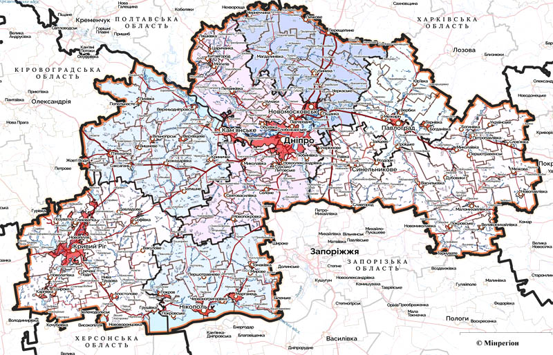 Адміністративно-територіальні історії Дніпропетровщини